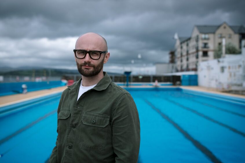 David Laing at Gourock outdoor swimming pool.