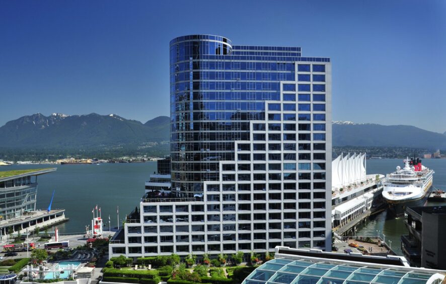 The Vancouver hotel from the outside.