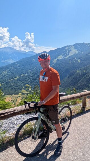 Tim on his bike.