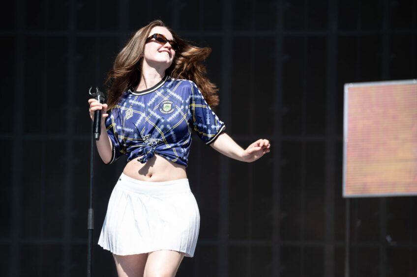 Sigrid on stage at TRNSMT.
