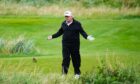 Donald Trump on the golf course in Turnberry, Scotland.