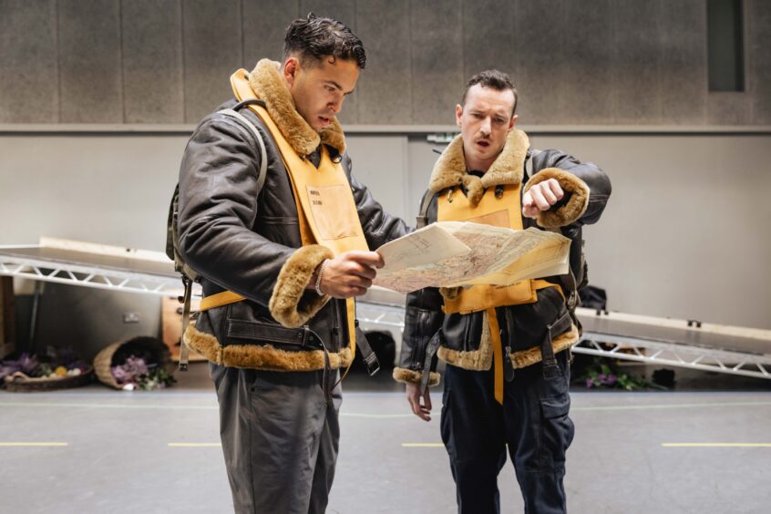 The new version features two World War II airmen, played by Louis Gaunt  and Cavan Clarke.
