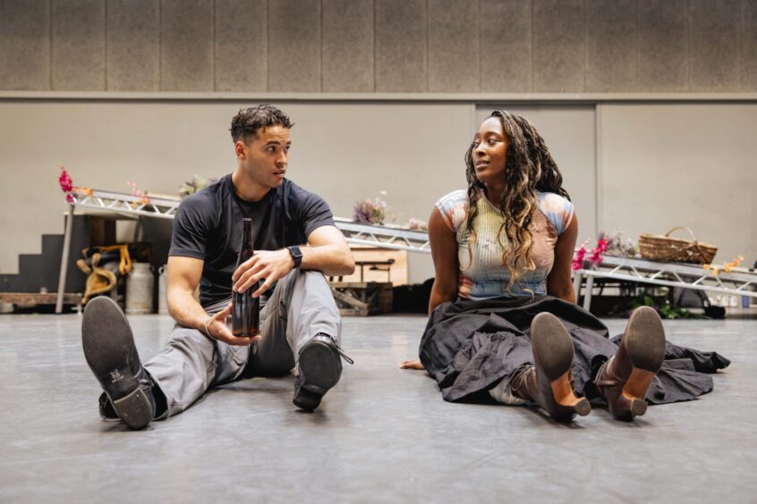 Louis Gaunt (Tommy Albright) and Danielle Fiamanya (Fiona MacLaren).