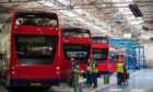 Alexander Dennis production line where jobs are under threat.
