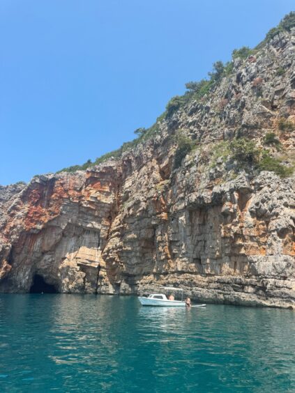 A boat trip to the Blue Caves.