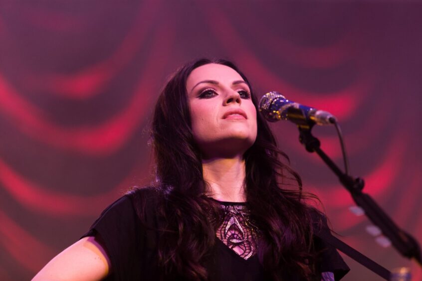 Amy playing live.