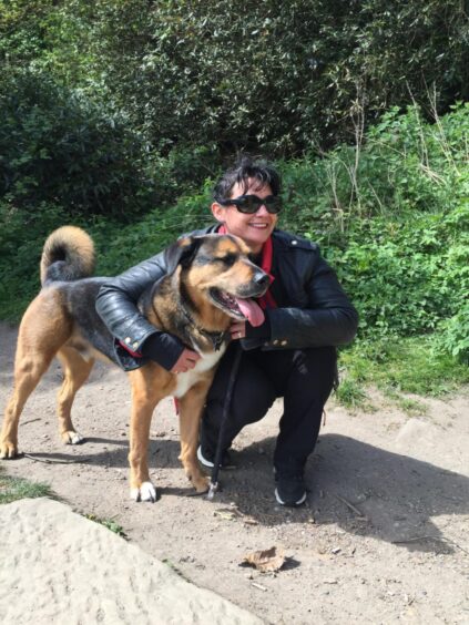 Natalie with Bronson, her companion of 13 years.