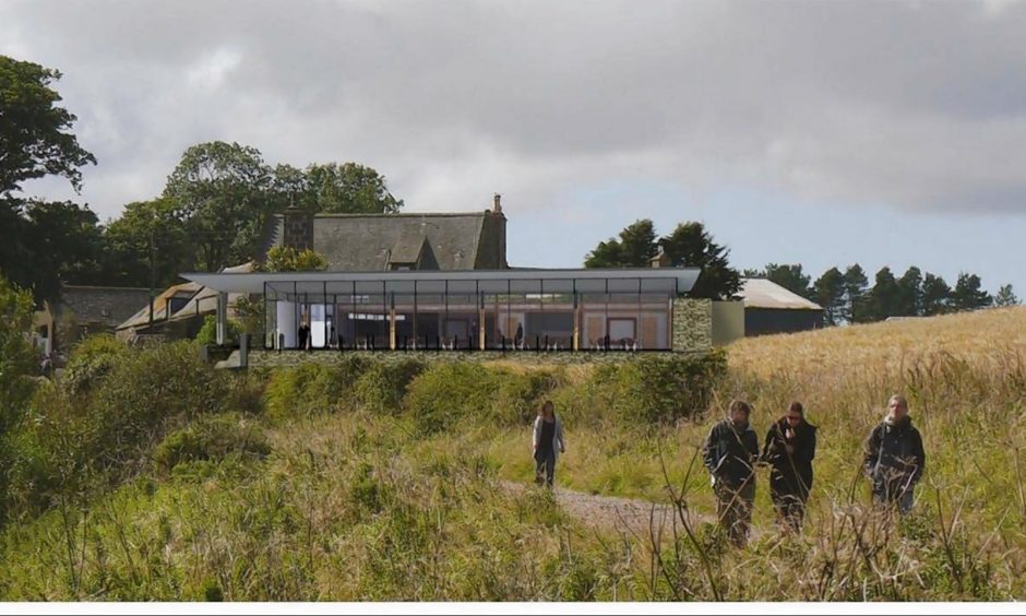 The proposed plans for Dunnottar Castle visitor's centre. Pictured: Exterior.