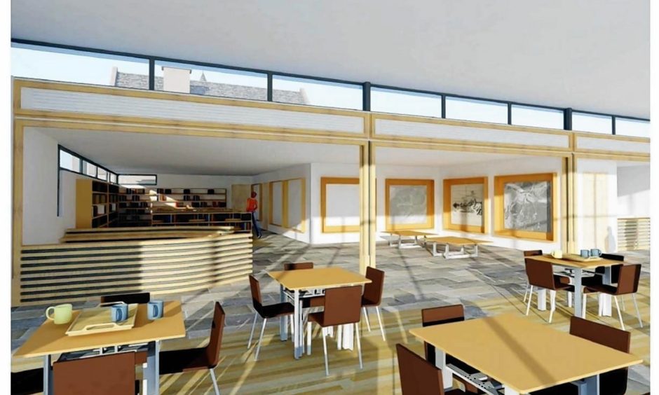 The proposed plans for Dunnottar Castle visitor's centre. Pictured: Interior.