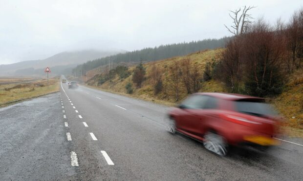 The A832 at Achanalt in Ross-shire where Esdert Prins was caught by police driving at 130mph in a 60mph zone.