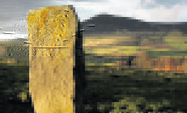 Pictish stones at Rhynie in Aberdeenshire.