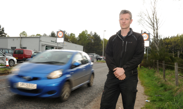 Scott McHardy, owner of the Dinnet Garage near where a bad accident involving an ambulance and car took place.