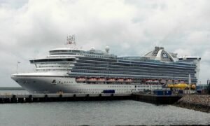 The Caribbean Princess cruise liner on a previous trip to Orkney