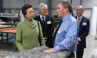 Princess Anne talking to Colin Middler as she officially opens the Glencraft Showroom and Factory