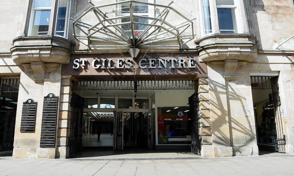 Front of St Giles Centre in Elgin.