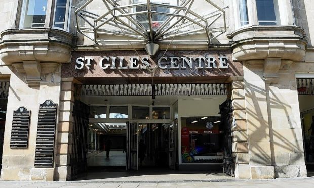 Front of St Giles Centre in Elgin.