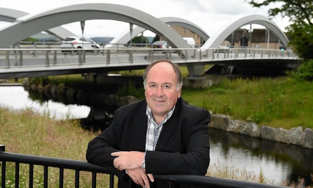 Moray Council flood alleviation expert Dave Gowans has retired from the council to lead dualling of A96 through Moray. 
Picture of Dave Gowans at the Pansport Bridge on Elgins Pansport Road.

Picture by KENNY ELRICK     04/07/2016