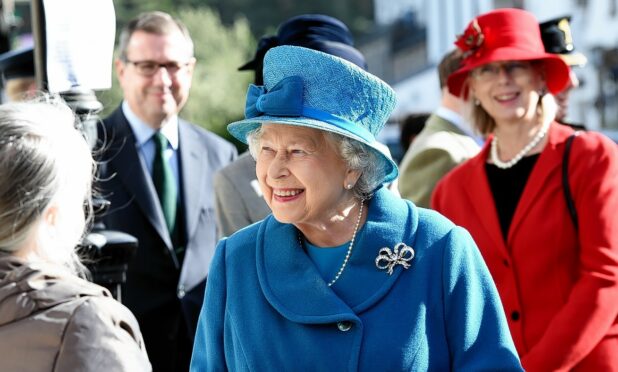 The Queen in Ballater yesterday. Credit: Kevin Emslie.