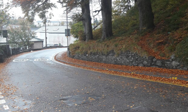 Glencruitten Road in where the electric scooter crash took place in Oban. Image: DC Thomson.
