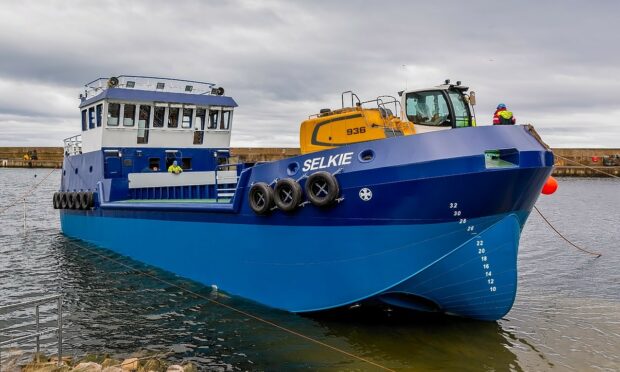 Moray Council dredger the Selkie launched in 2016.