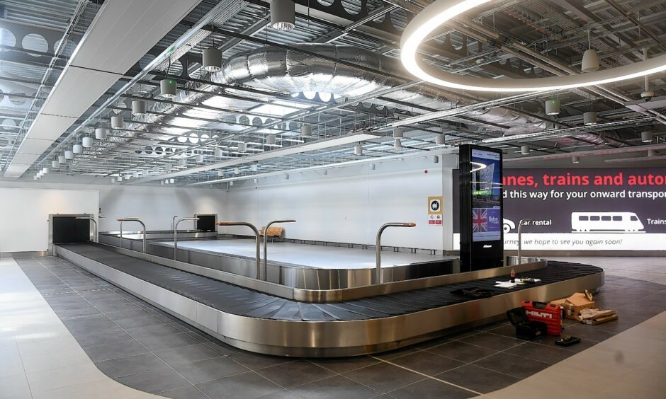 Luggage hall at Aberdeen International Airport.