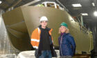Ryan Stevenson and Katrina Wiseman at Malakoff's Greenhead Facility in Lerwick, Shetland.