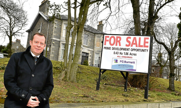 Grammar FP Club is up for sale on Queen's Road, Aberdeen. FG Burnett director Graeme Nisbet at the property.