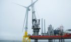 Aberdeen Offshore Wind Farm first turbine installation.