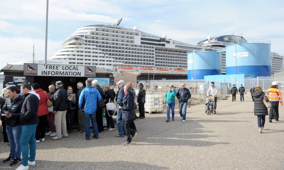 Cruise ships bring thousands of tourists to the area. Image Sandy McCook/DC Thomson