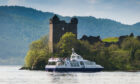 Loch Ness by Jacobite boat in front of Urquhart Castle
