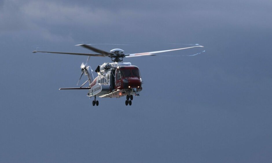 The Rescue 900 helicopter based in Sumburgh was called to the incident.