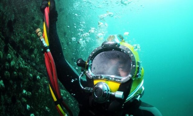 A commercial diver at work. Image: US Navy