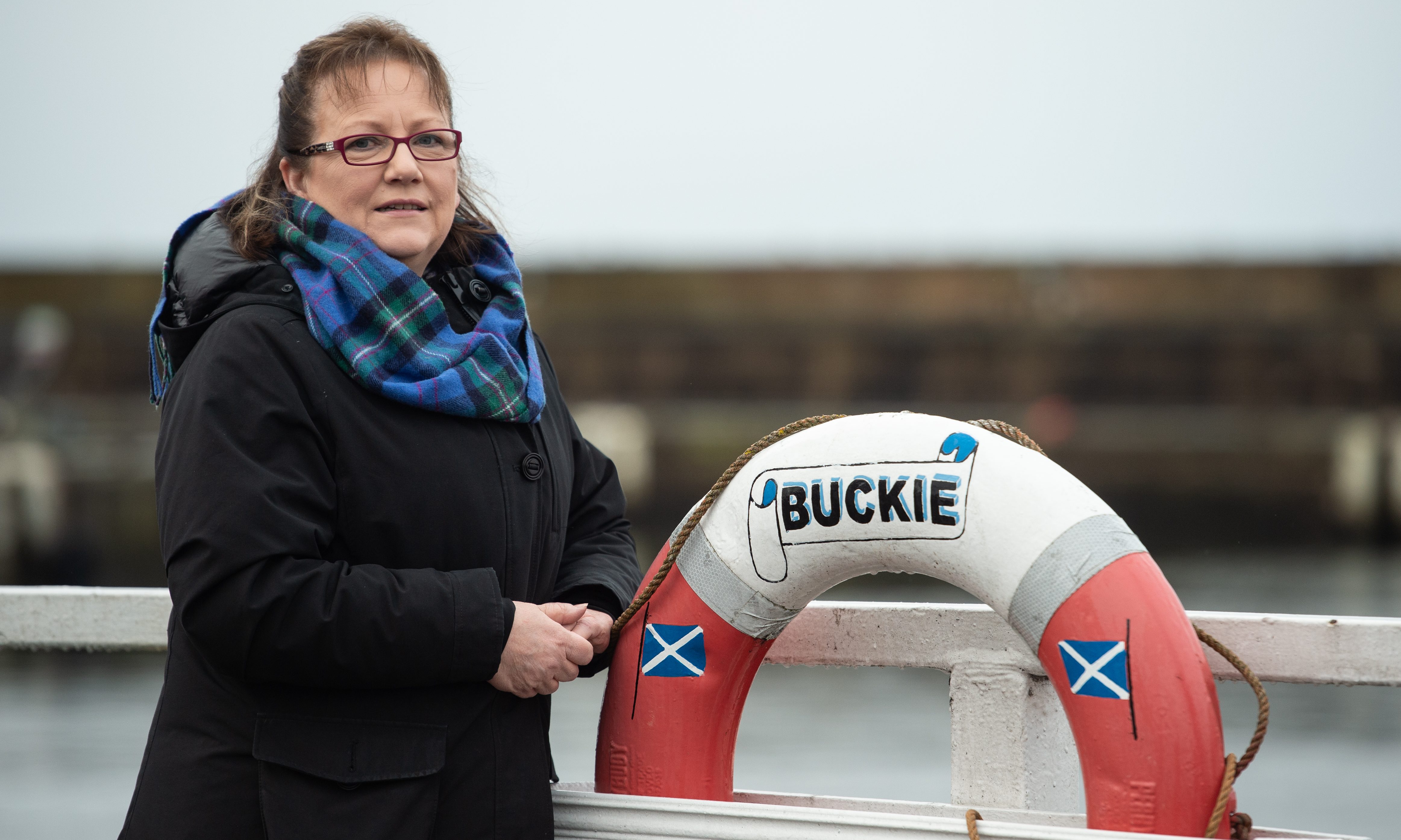 Buckie councillor Sonya Warren at Buckie Harbour. 