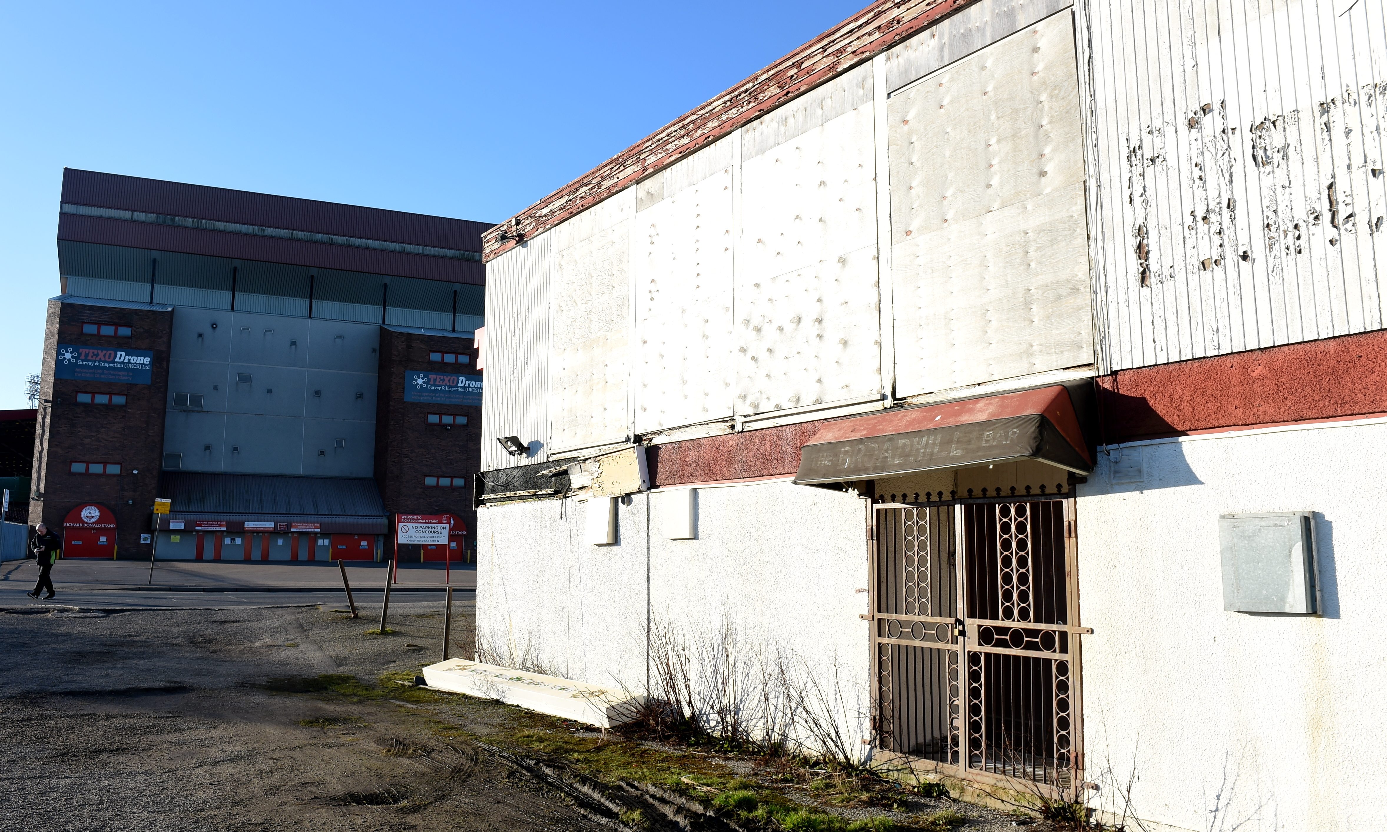 The Broadhill bar lay abandoned and crumbling for years opposite the home of the Dons