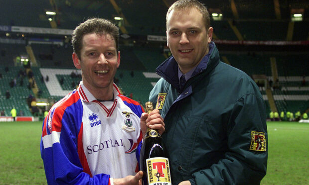 Charlie Christie, left, was a player himself, turning out for Inverness.