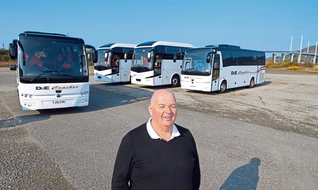 Donald Mathieson owns D&E Coaches - but is expected to sell to Highland Council in the near future.