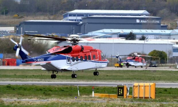 A Sikorsky S-92A Helibus at Aberdeen International Airport
last year. Image: .Chris Sumner.