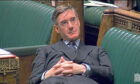 Jacob Rees-Mogg reclining in the House of Commons last year.