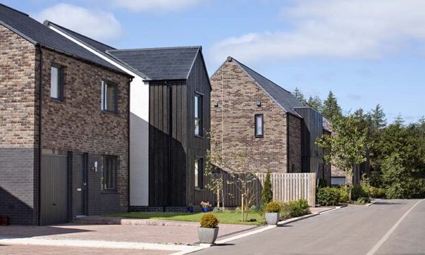 Dunnottar Park was praised for reflecting the style of the old farm buildings. Image: Stewart Milne Homes.