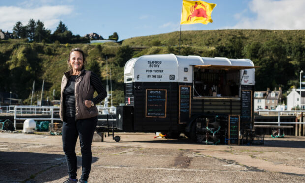 Owner Maria Lewis at the Seafood Bothy in Stonehaven. Picture by Scott Baxter