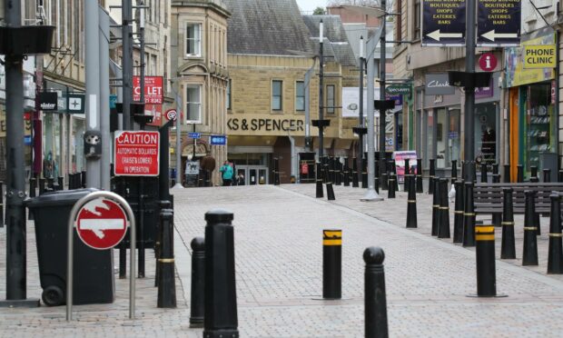 The attack took place on Inverness' High Street. Image: Shutterstock