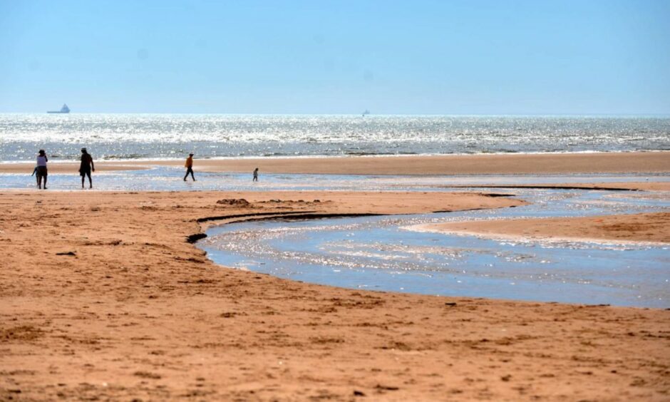 The incident occurred at Balmedie beach.