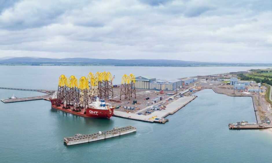 Port of Nigg from the air.