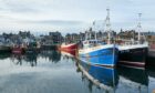 Fishing boats in Fraserburgh harbour.