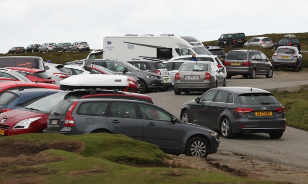 Parking area at the Quiraing on the Isle of Skye (Peter Jolly/Shutterstock)