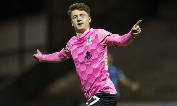 Daniel MacKay celebrates scoring against Raith Rovers.