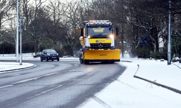 Wintery conditions with a Met Office warning for snow and ice remain in place. Image: Chris Sumner/DC Thomson.
