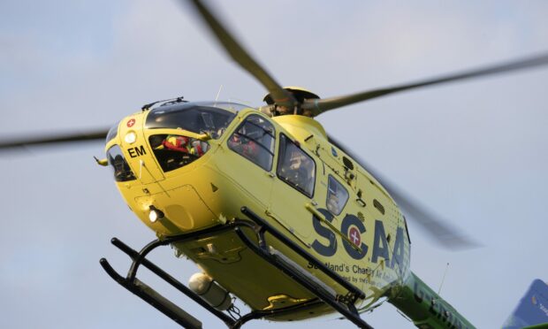 An SCAA helimed helicopter.
