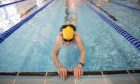 Swimmer in Moray Leisure Centre pool.
