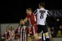 Fraserburgh captain Willie West - number 8 - scored the equaliser in the 2-2 draw with Formartine. Image: Scott Baxter/DC Thomson.